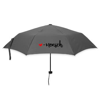 liebling mensch herz herzensmensch valentinstag - Regenschirm (klein) - Grau - Vorne