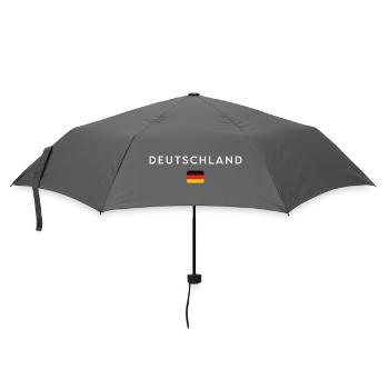 Flagge Deutschlands, deutscher Stolz - Regenschirm (klein) - Grau - Vorne