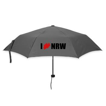 I love NRW Nordrhein-Westfalen - Regenschirm (klein) - Grau - Vorne