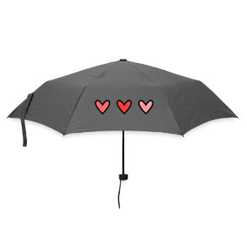 HERZ - Regenschirm (klein) - Grau - Vorne