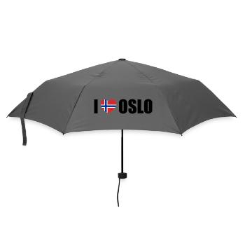 I love Oslo Norwegen - Regenschirm (klein) - Grau - Vorne