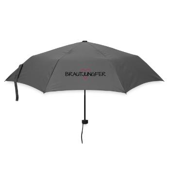 Brautjungfer Herz Junggesellinenabschied - Regenschirm (klein) - Grau - Vorne