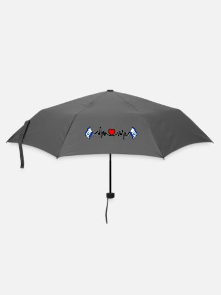 Herzfrequenz-Cardio für Israel - Regenschirm (klein) - Grau