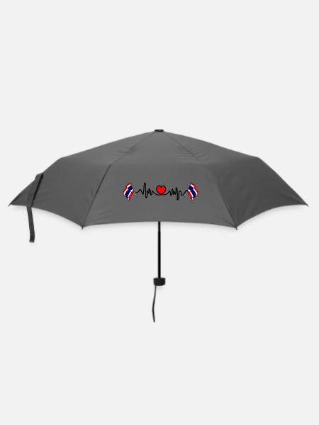Herzfrequenz-Cardio für Thailand - Regenschirm (klein) - Grau
