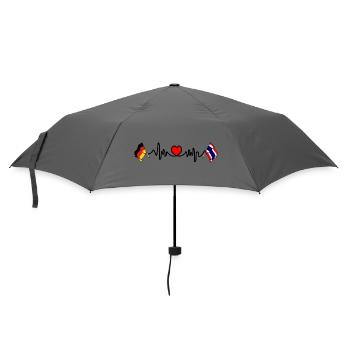 Cardio Heart Flag Germany Thailand - Umbrella (small) - grey - Front