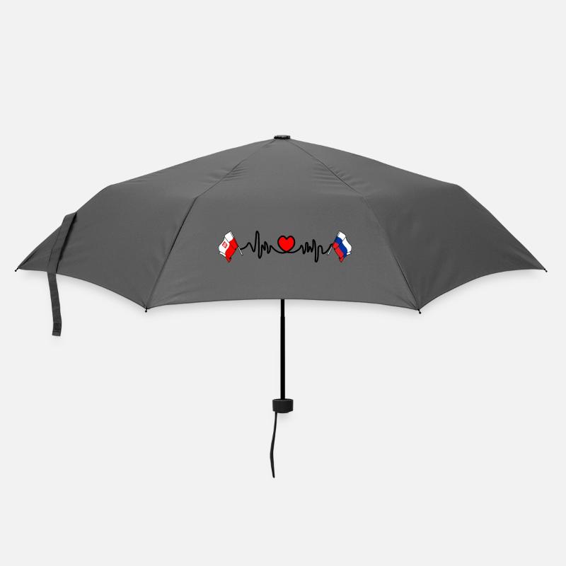 Cardio cardiaque Drapeau Pologne, Russie - Parapluie standard - bruyère