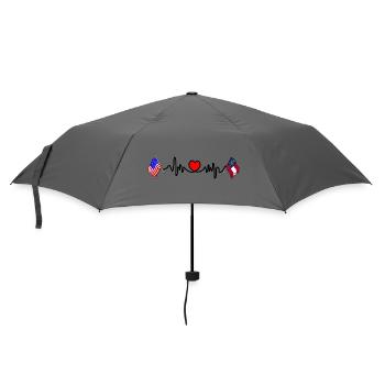 Cardio heart avec drapeau des États-Unis et drapeau de la Géorgie - Parapluie standard - bruyère - Devant