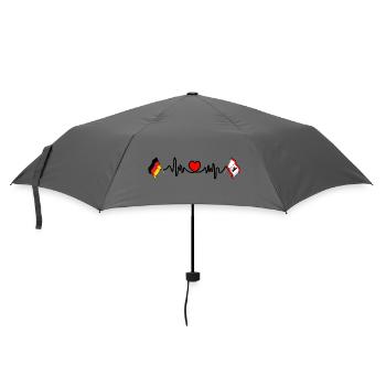 Cardio heart Flag Germany, Berlin - Umbrella (small) - grey - Front