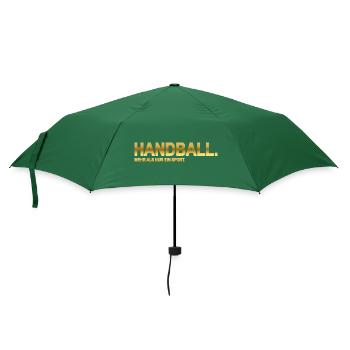 Handball. Mehr als nur ein Sport. (Gold) - Regenschirm (klein) - Flaschengrün - Vorne