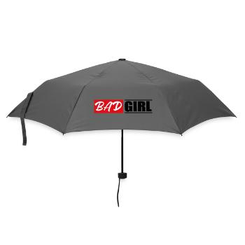 bad girl frau power beliebt sticker aufkleber - Regenschirm (klein) - Grau - Vorne