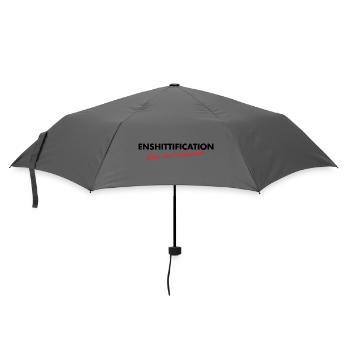Enshittification - alles wird schlimmer! - Regenschirm (klein) - Grau - Vorne