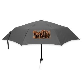 elephants - Umbrella (small) - grey - Front