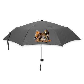 Leopard - Regenschirm (klein) - Grau - Vorne