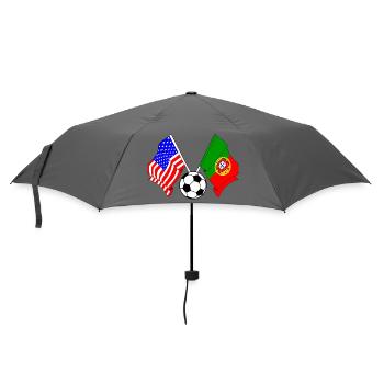 Fußball Portugal gegen USA - Regenschirm (klein) - Grau - Vorne