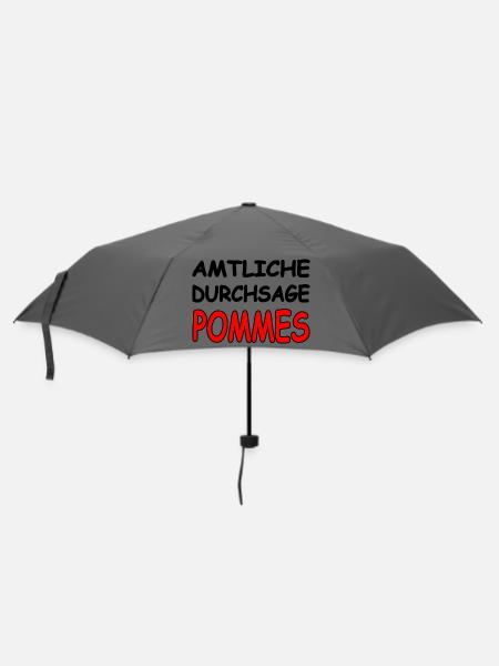 Pommes - Regenschirm (klein) - Grau