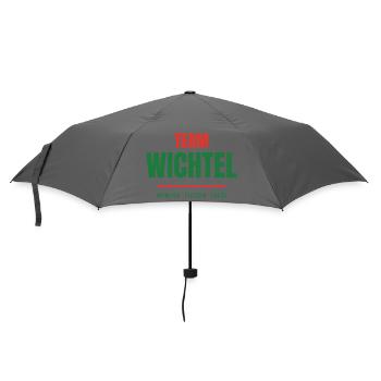 Team Wichtel Weihnachten Wichteln Familie Gruppe - Regenschirm (klein) - Grau - Vorne