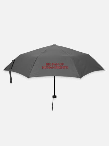 Big Fan Of Human Rights - Regenschirm (klein) - Grau