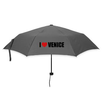 I love Venice Italien - Regenschirm (klein) - Grau - Vorne