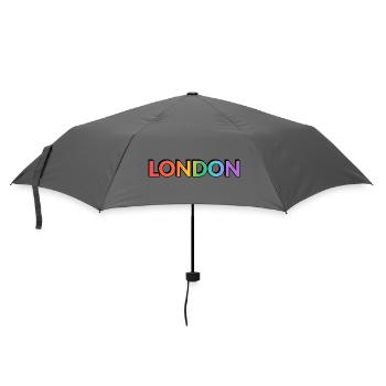 London LGBTQ Rainbow - Regenschirm (klein) - Grau - Vorne
