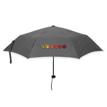 paw print dog cat in color gradient autumnal - Umbrella (small) - grey - Front
