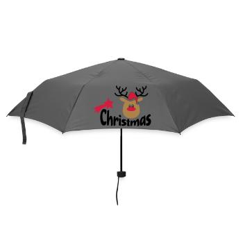 Weihnachten - Regenschirm (klein) - Grau - Vorne
