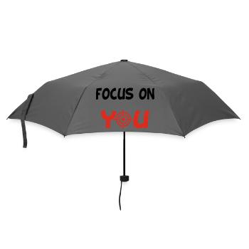 Focus on You (English & Black) - Umbrella (small) - grey - Front