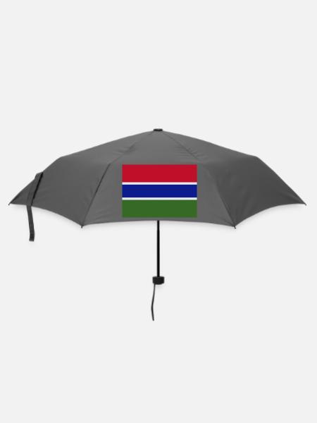 Gambische Flagge - Regenschirm (klein) - Grau
