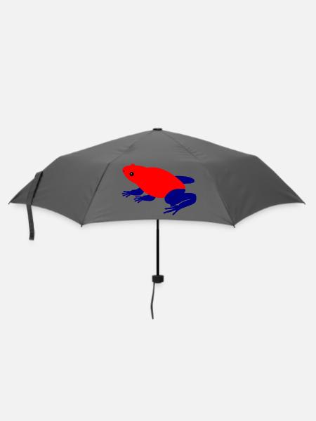 Erdbeer Pfeilgiftfrosch Tierkunst - Regenschirm (klein) - Grau