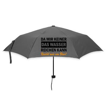 Since no one can give me water, beer is enough for me - Umbrella (small) - grey - Front