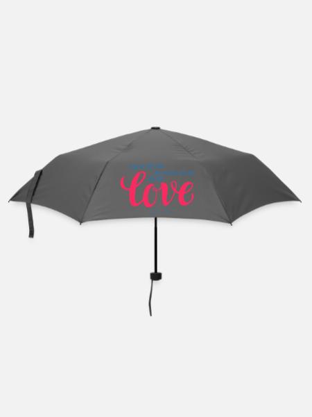 Liebe, bis es weh tut - Regenschirm (klein) - Grau