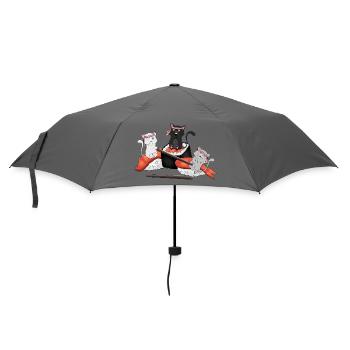 Chats kawaïens mangeant des sushis - Anime japonais mignon - Parapluie standard - bruyère - Devant