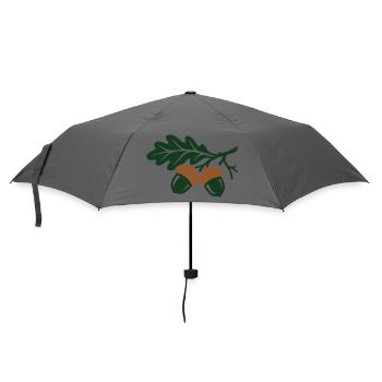 Eicheln Eichenlaub Natur Icon - Regenschirm (klein) - Grau - Vorne