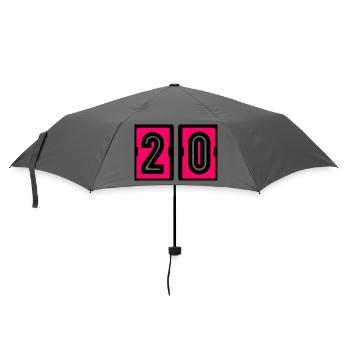 20. 20. JAHRESTAG. 20-JÄHRIGES JUBILÄUM. 20 JAHRE. - Regenschirm (klein) - Grau - Vorne