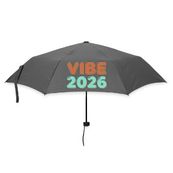 Retro Vibe 2026 Typographie Lettrage - Parapluie standard - bruyère - Devant