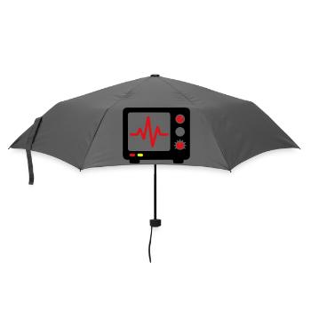 EKG Monitor Herzschlag Medizin - Regenschirm (klein) - Grau - Vorne