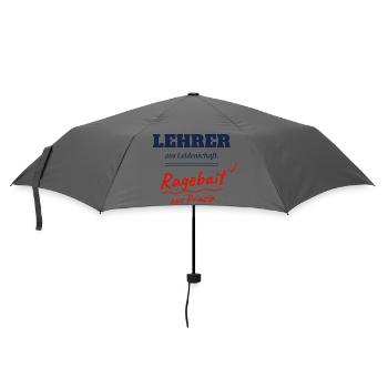 Lehrer aus Leidenschaft Ragebait Jugendwort 2026 - Regenschirm (klein) - Grau - Vorne