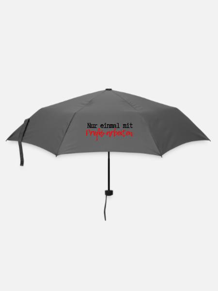 Nur einmal mit Profis arbeiten - Regenschirm (klein) - Grau