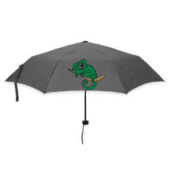 Lui das Chamäleon, dreifarbig - Regenschirm (klein) - Grau - Vorne
