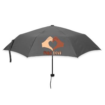 Pure Love Heart Hand Design - Umbrella (small) - grey - Front