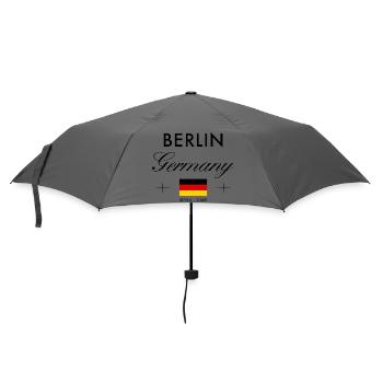 Berlin Germany Coordinates Travel Souvenir - Umbrella (small) - grey - Front