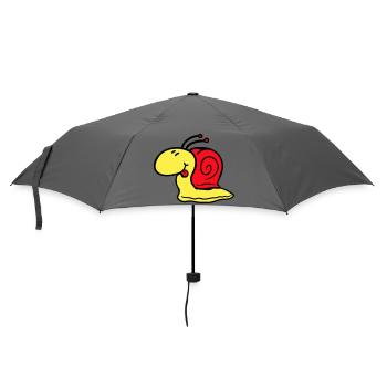 Snail cheeky tongue sticking out quickly small - Umbrella (small) - grey - Front