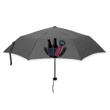 Flaschenoeffner Bier Logo - Regenschirm (klein) - Grau - Vorne