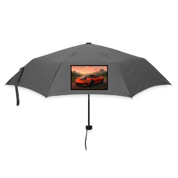 Sports car at sunset - Umbrella (small) - grey - Front
