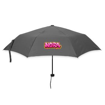 NORA GRAFFITI NAME FÜR PERFEKTES GESCHENK DRUCKBAR - Regenschirm (klein) - Grau - Vorne