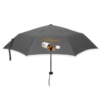 Antidepressive Hundeherzen Design - Regenschirm (klein) - Grau - Vorne