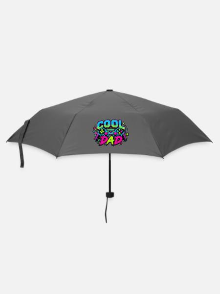 Retro Papa Neon Gaming - Regenschirm (klein) - Grau