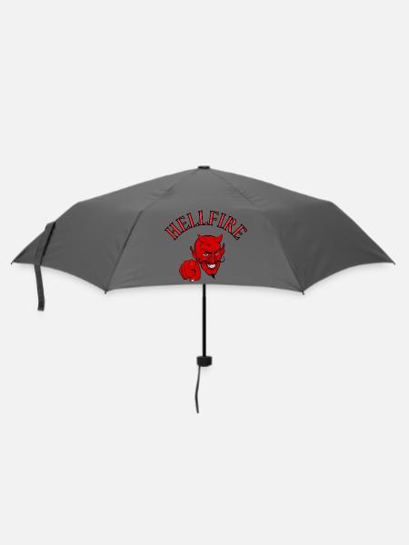 Teufel, Satan, Teufel, Höllenfeuer - Regenschirm (klein) - Grau