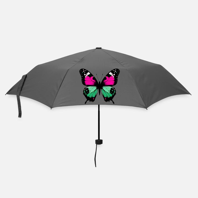 Schmetterling - Regenschirm (klein) - Grau