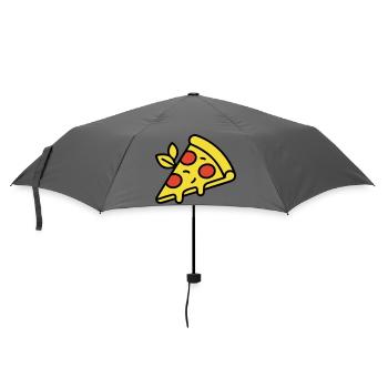 Pizza Piece Italy Food Pizzeria Foodie - Umbrella (small) - grey - Front