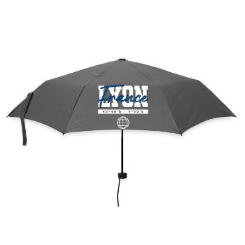 Lyon Frankreich Koordinaten Reise Souvenir - Regenschirm (klein) - Grau - Vorne